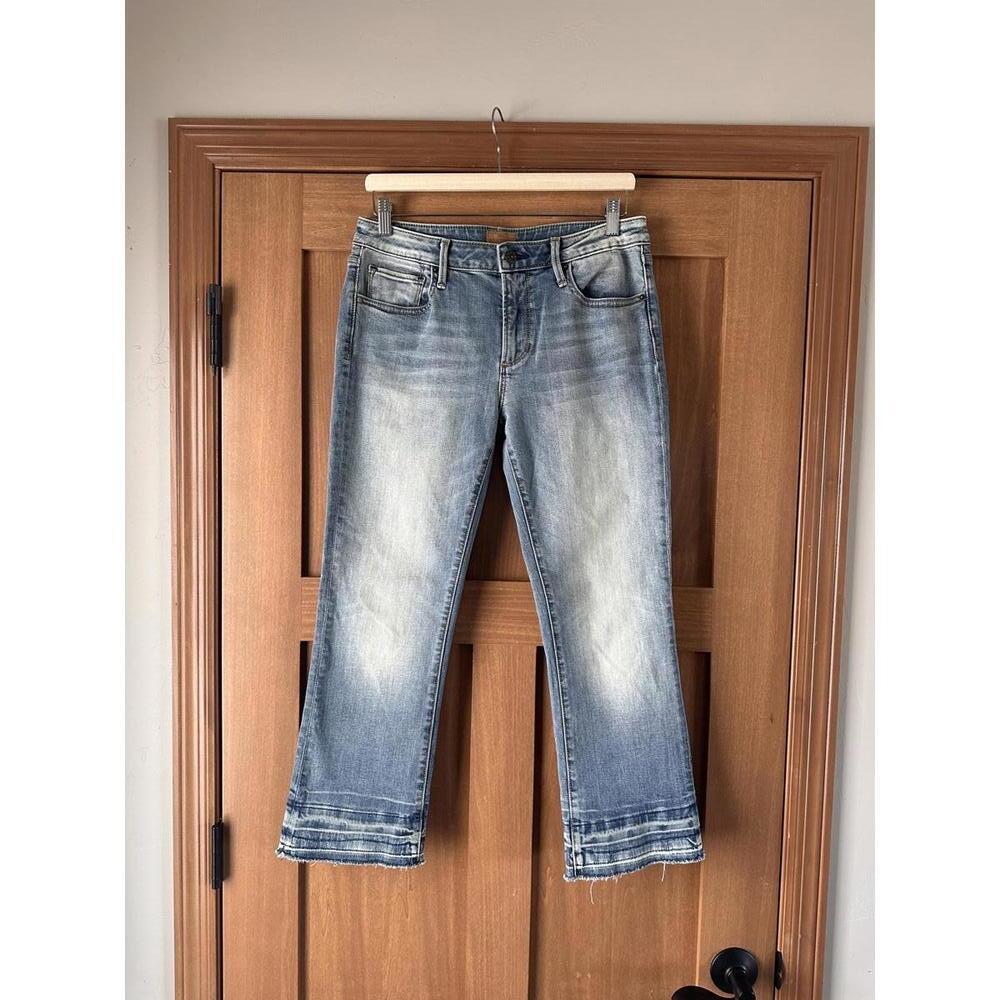 DRIFTWOOD Colette Classic Fit Cropped Denim Jeans Frayed Hem Women’s size 29 - Picture 12 of 14